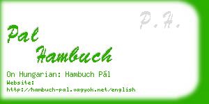 pal hambuch business card